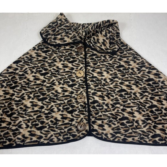 Leopard Animal Print Shawl Cape Kimono Poncho Wrap One Size Lagenlook Boho Cozy - Picture 10 of 14